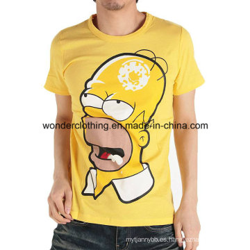 Cool Cartoon Design Printing Men&#39;s Wholesale Cotton Camiseta